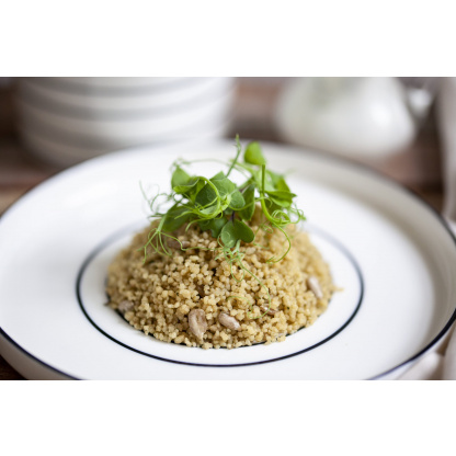 Couscous Gerstengras Mix Nahaufnahme