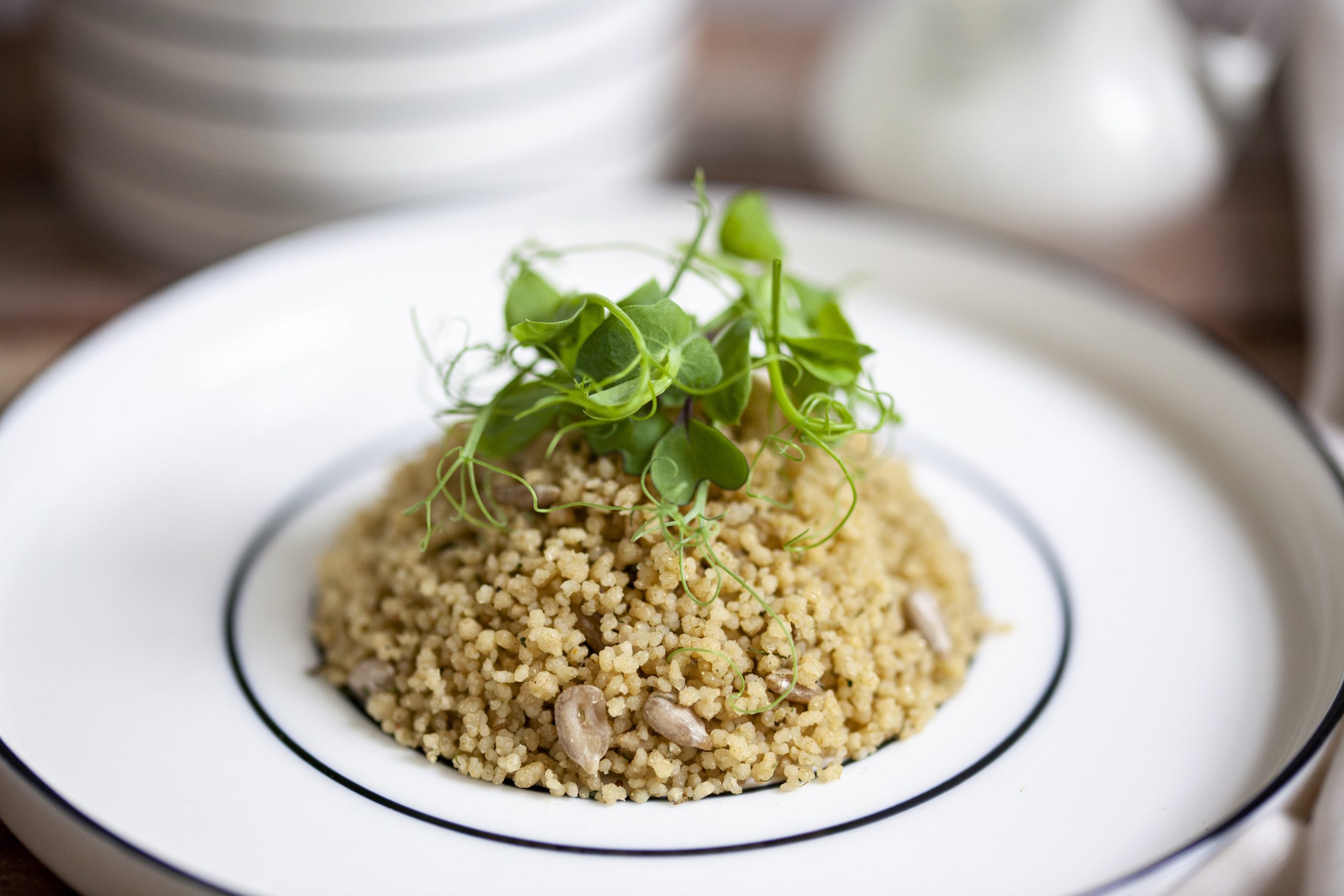 Couscous Gerstengras Mix Nahaufnahme