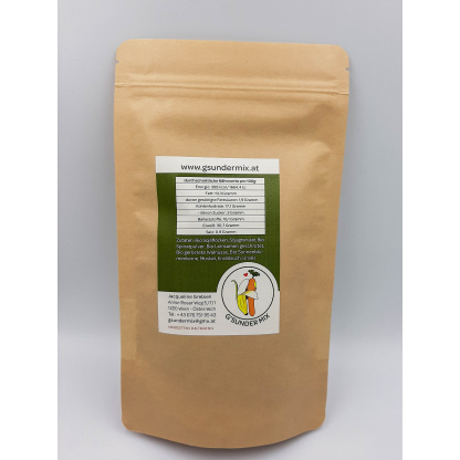 Sojaflocken Spinat Mix Verpackung von hinten